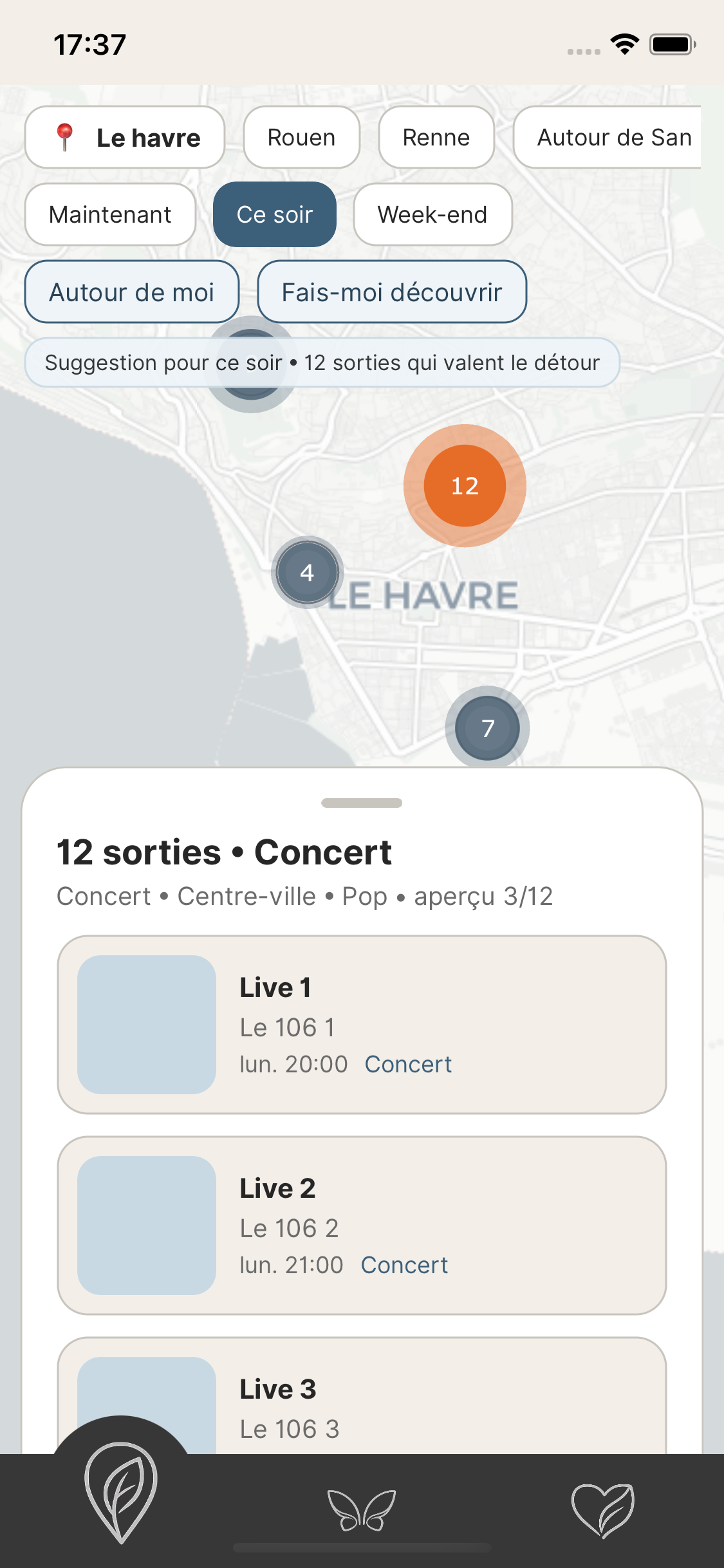 Carte de découverte Papillon